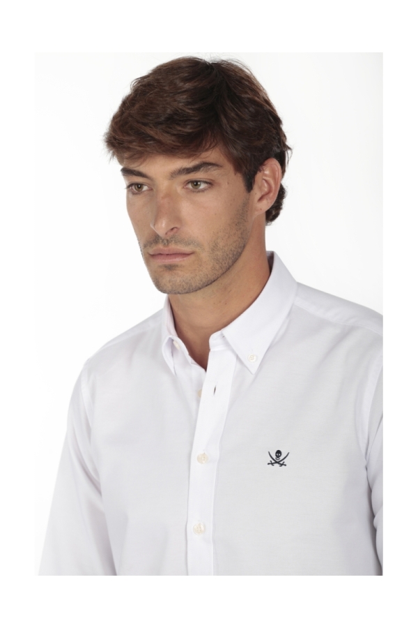 Camisa Oxford Hombre The Time Of Bocha QI1OXF Blanco