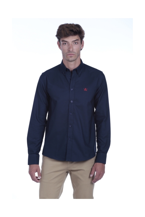 Camisa Oxford Hombre The Time Of Bocha QI1OXF Marino