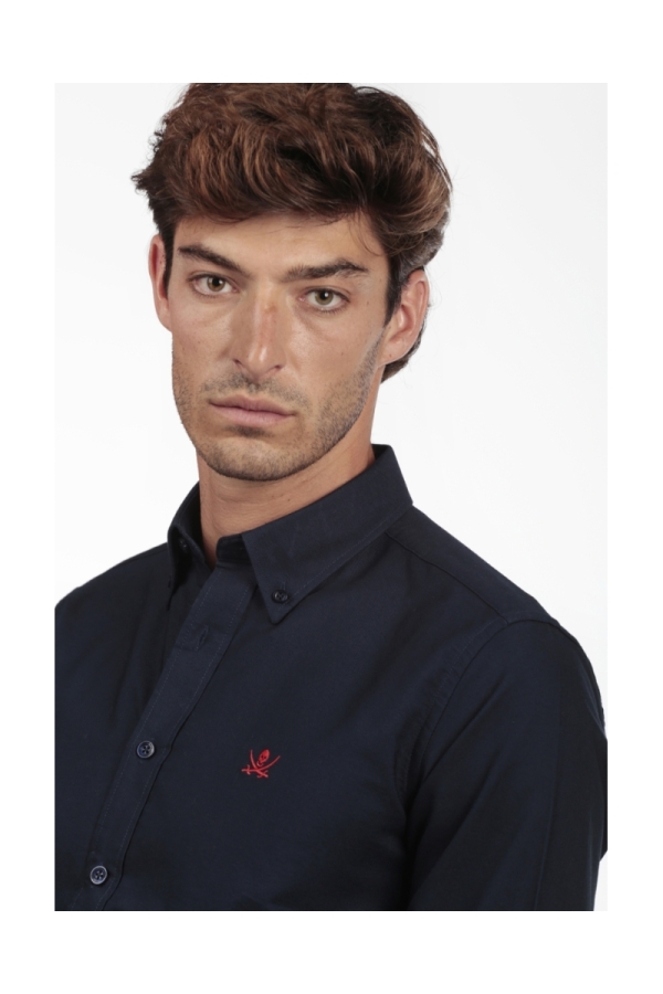 Camisa Oxford Hombre The Time Of Bocha QI1OXF Marino