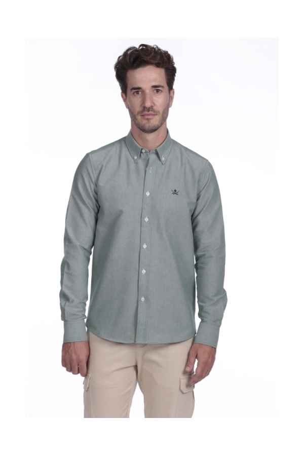 Camisa Oxford Hombre The Time Of Bocha QI1OXF Verde