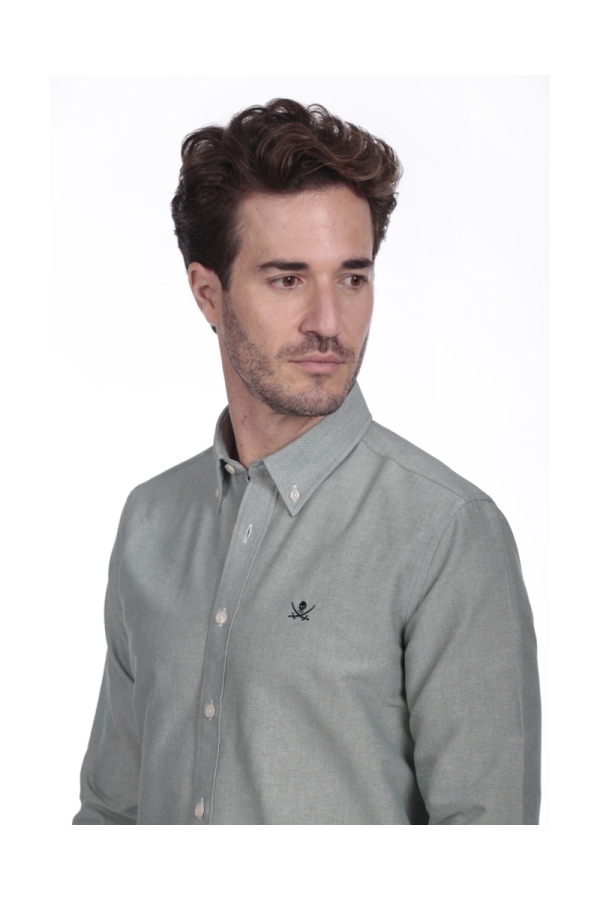 Camisa Oxford Hombre The Time Of Bocha QI1OXF Verde