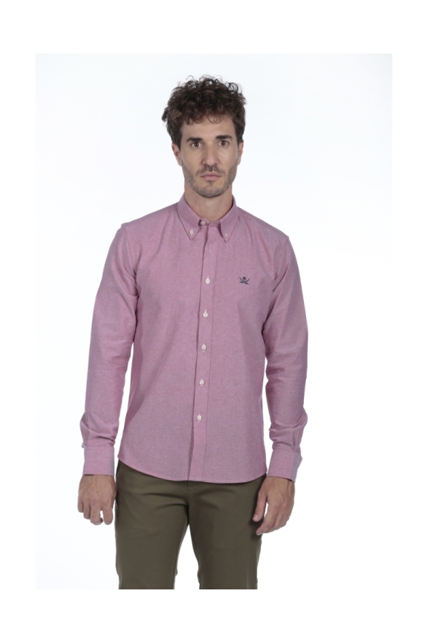 Camisa Oxford Hombre The Time Of Bocha QI1OXF Rojo