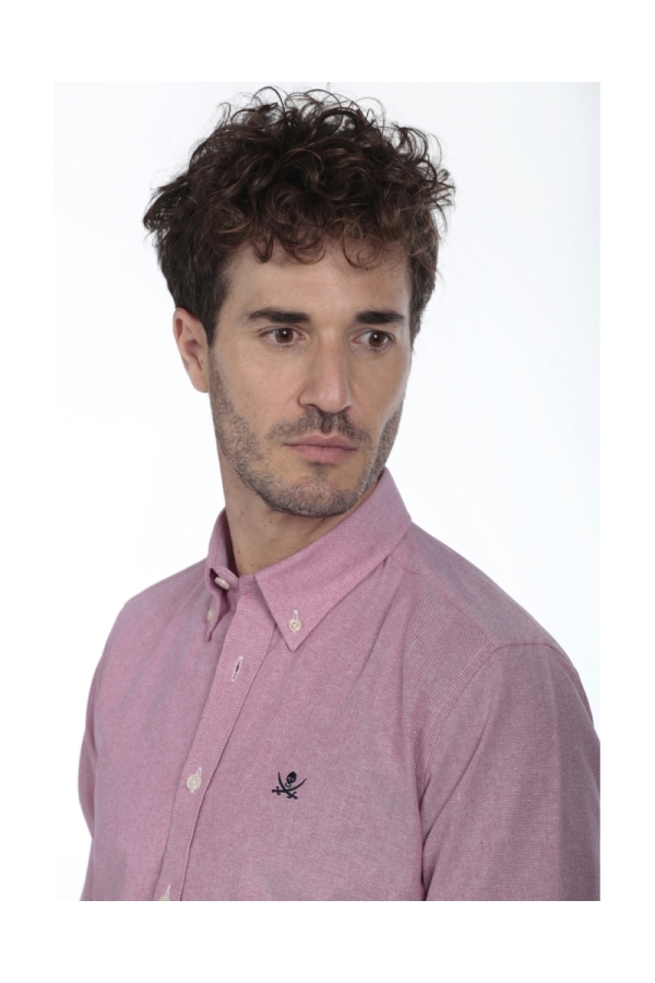 Camisa Oxford Hombre The Time Of Bocha QI1OXF Rojo