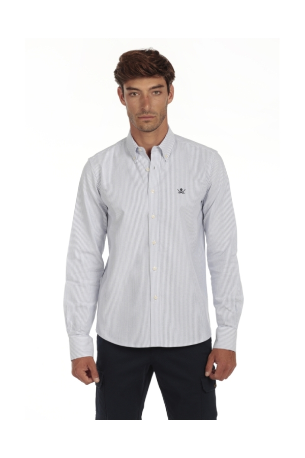 Camisa Oxford Hombre The Time Of Bocha QI1OXF Azul