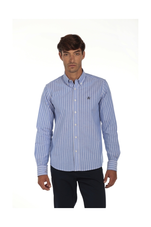 Camisa Oxford Hombre The Time Of Bocha QI1OXF Azul