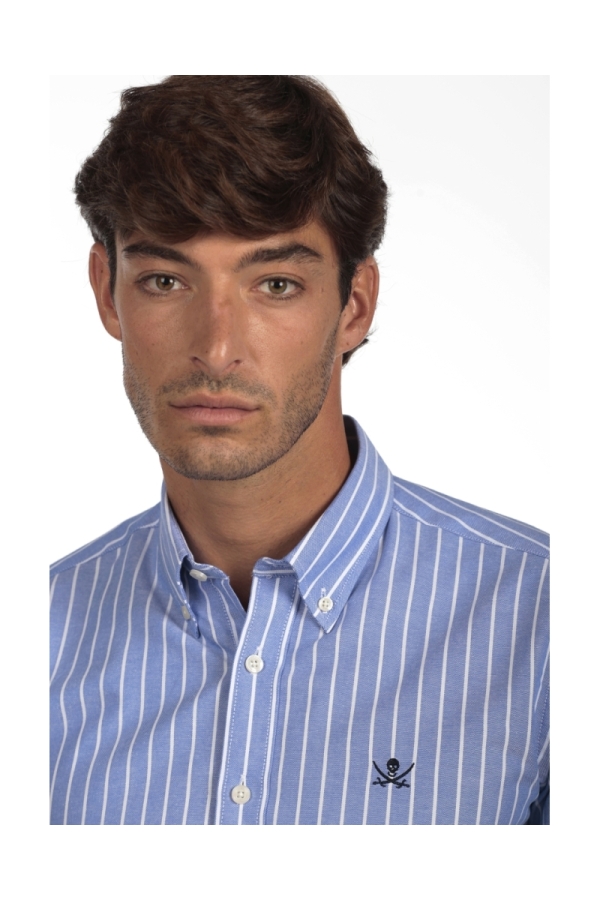 Camisa Oxford Hombre The Time Of Bocha QI1OXF Azul