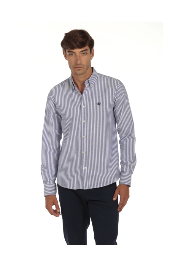 Camisa Oxford Hombre The Time Of Bocha QI1OXF Azulon