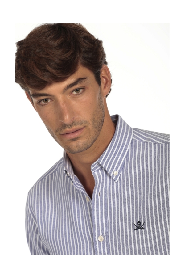 Camisa Oxford Hombre The Time Of Bocha QI1OXF Azulon