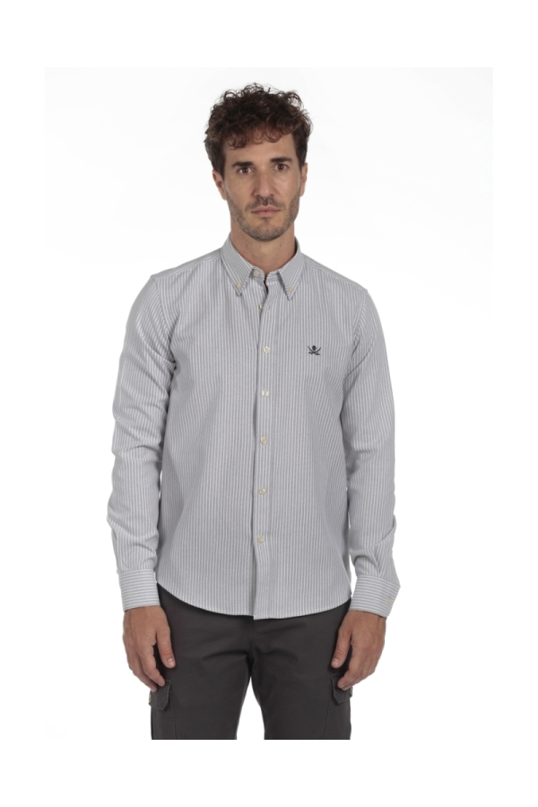 Camisa Oxford Hombre The Time Of Bocha QI1OXF Gris