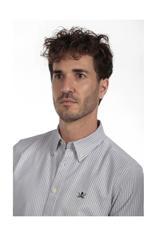 Camisa Oxford Hombre The Time Of Bocha QI1OXF Gris