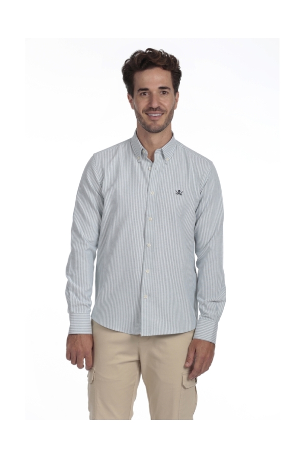 Camisa Oxford Hombre The Time Of Bocha QI1OXF Verde