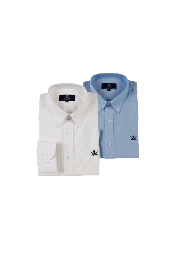 Pack 2 Camisas Oxford Hombre The Time Of Bocha QI1PK.CS Blanco-Celeste