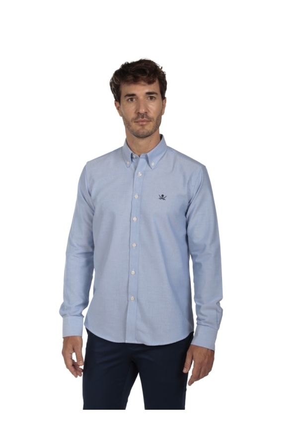 Pack 2 Camisas Oxford Hombre The Time Of Bocha QI1PK.CS Blanco-Celeste
