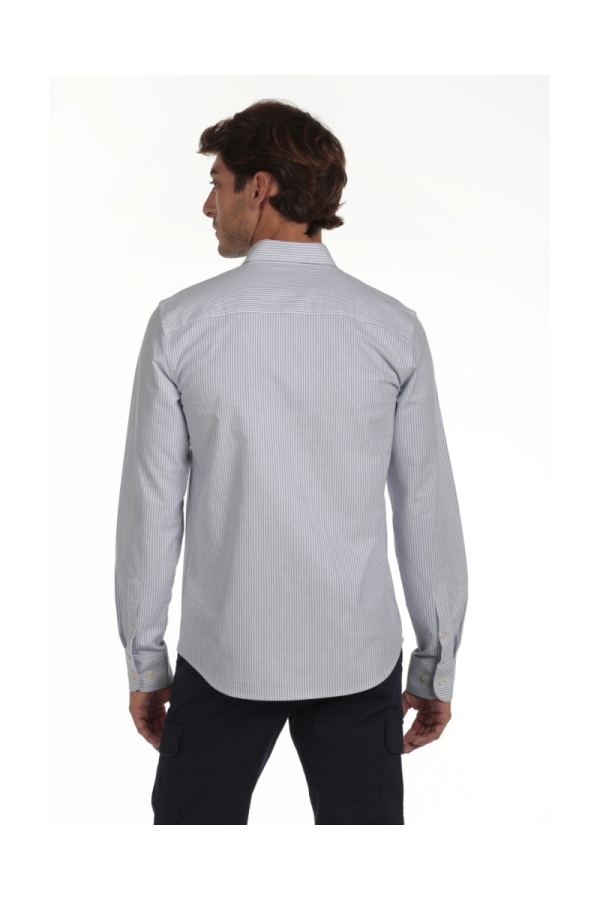 Pack 2 Camisas Oxford Hombre The Time Of Bocha QI1PK.CS Rayas Azul-Verde