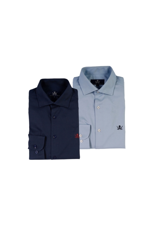 Pack 2 Camisas Gab  Hombre The Time Of Bocha QI1PK.CS Marino-Celeste