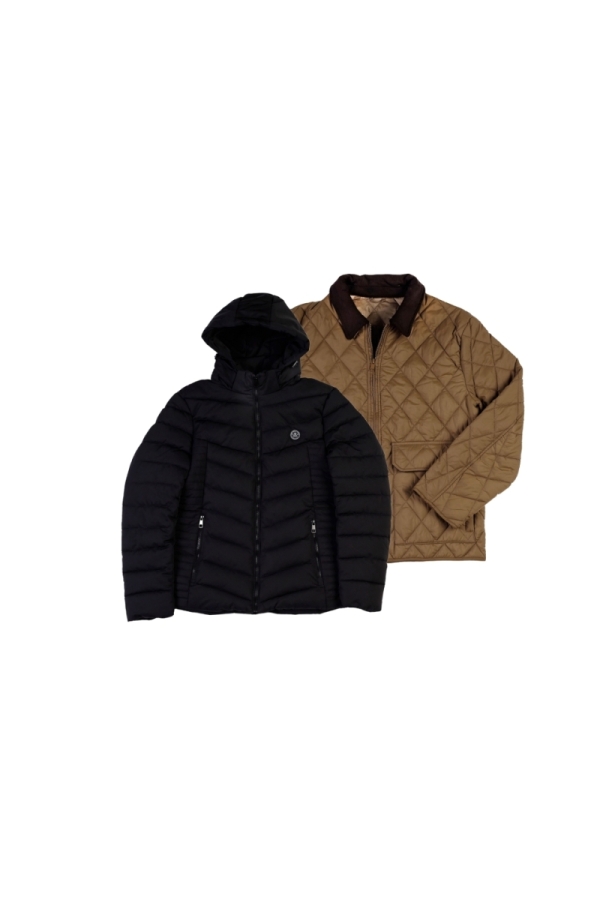 Pack 2 Cazadoras  Hombre The Time Of Bocha QI1PK.PARK Negro-Camel