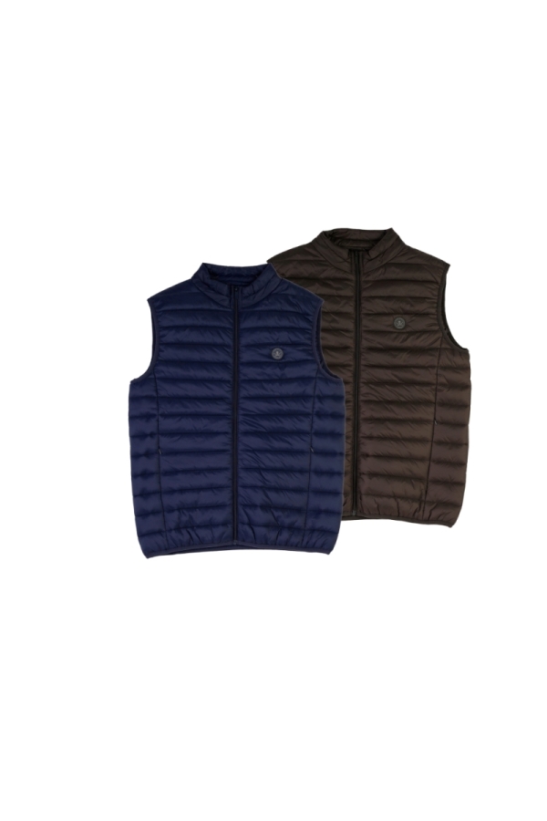 Pack 2 Chalecos  Hombre The Time Of Bocha QI1PK.PARK Marino-Verde