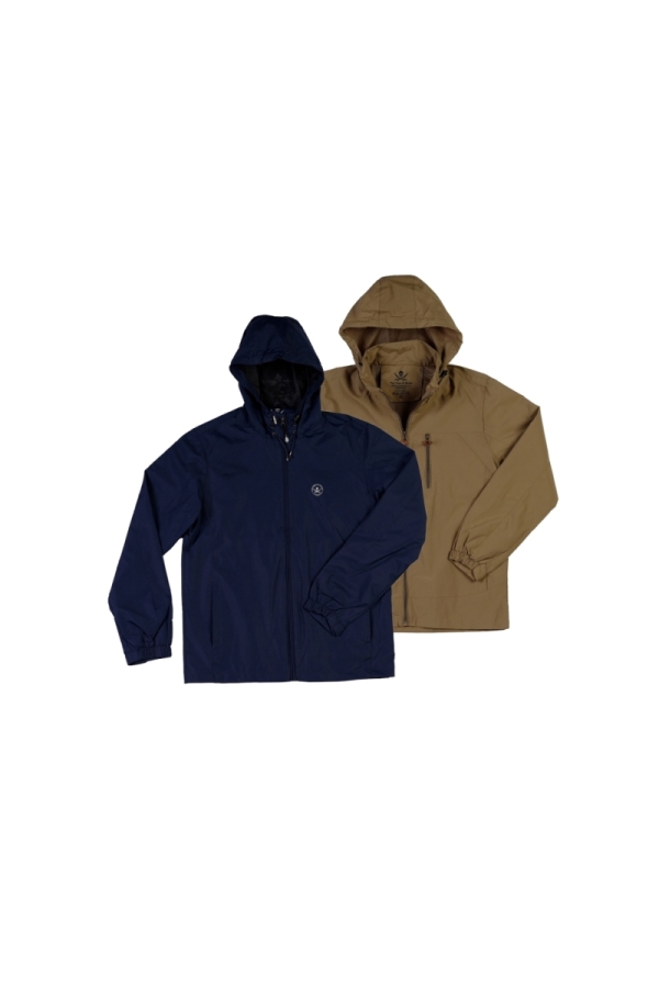 Pack De 2 Cortavientos  Hombre The Time Of Bocha QI1PK.PARK Marino-Beige