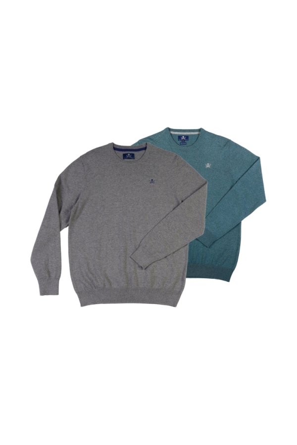 Pack 2 Jerseys Caja  Hombre The Time Of Bocha QI1PK.JE Gris.Med-Verde