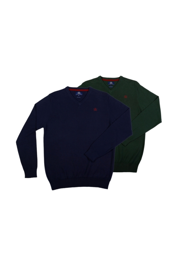 Pack 2 Jerseys Pico  Hombre The Time Of Bocha QI1PK.JE Marino-V.Bot