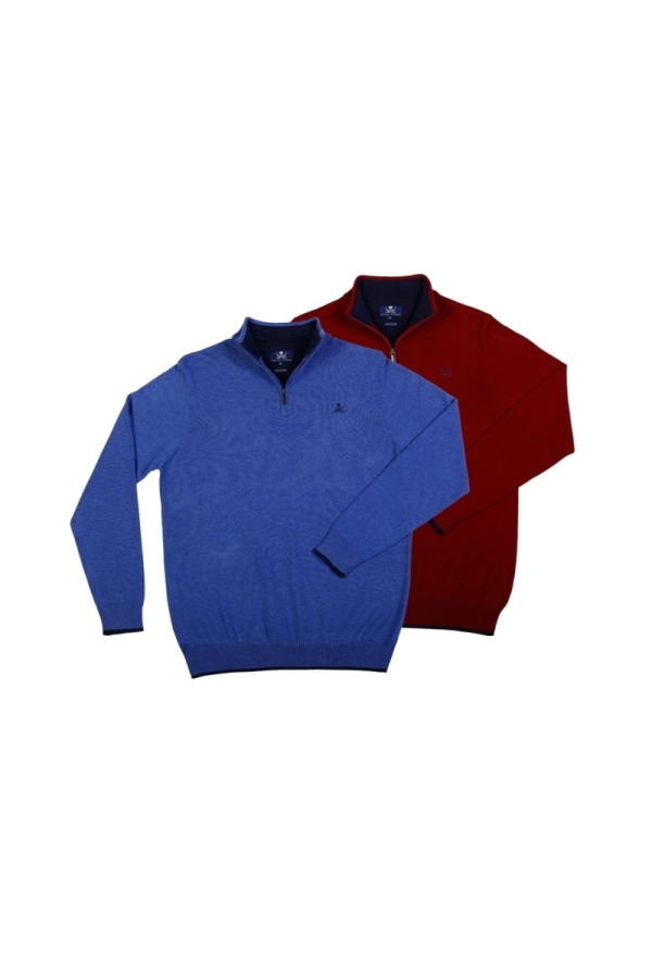 Pack 2 Jerseys Crema  Hombre The Time Of Bocha QI1PK.JE Denim-Burdeos