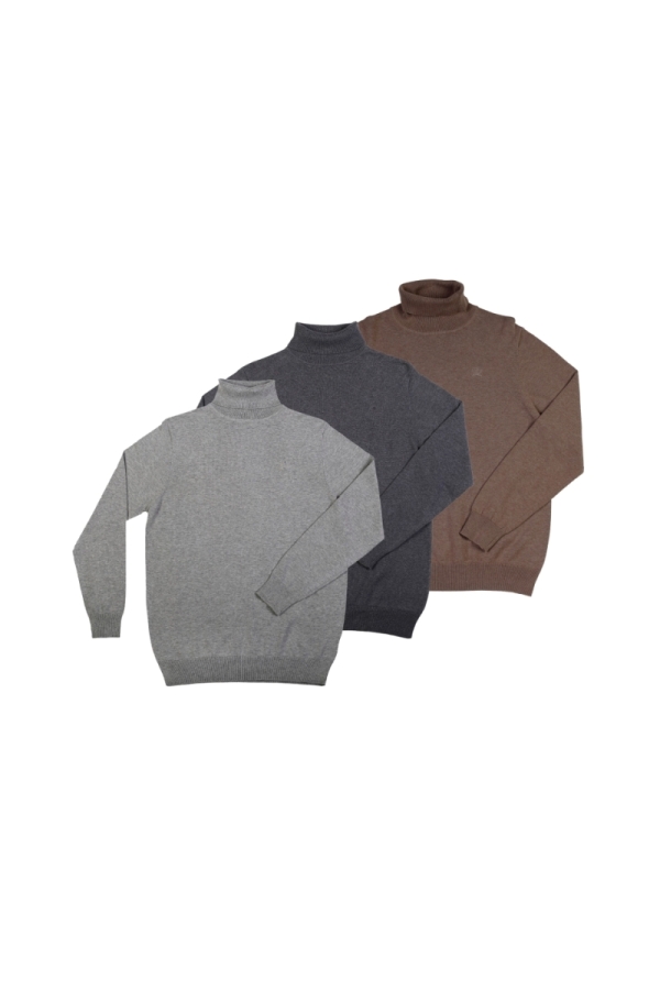 Pack 3 Jerseys Vuelto Hombre The Time Of Bocha QI1PK.JE Gris.Med-Gris.Osc-Camel