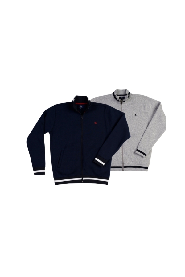Pack 2 Sudaderas Cremallera Hombre The Time Of Bocha QI1PK.SUD Marino-Gris