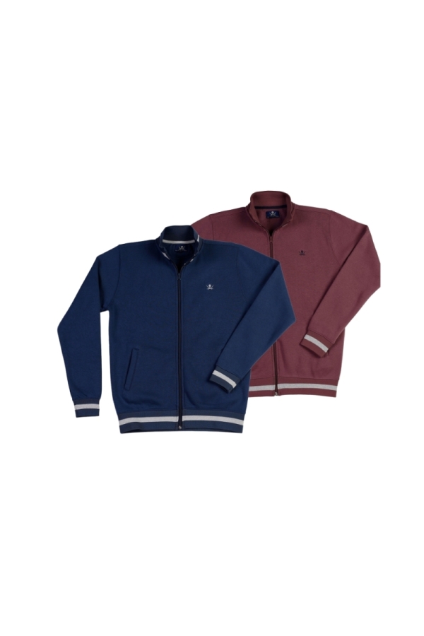 Pack 2 Sudaderas Cremallera Hombre The Time Of Bocha QI1PK.SUD Denim-Maquilla