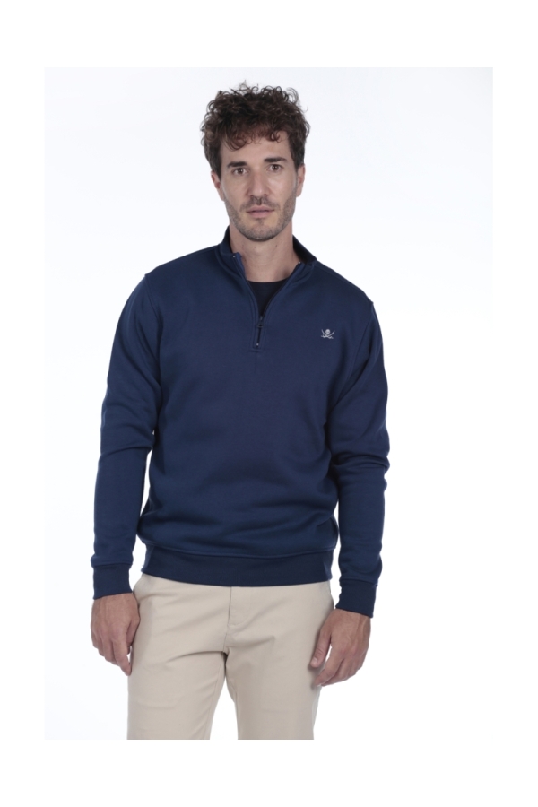 Pack 2 Sudaderas Media Cremallera  Hombre The Time Of Bocha QI1PK.SUD Beige-Denim