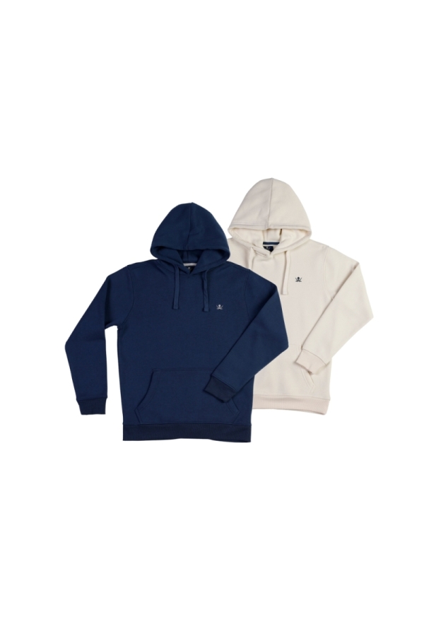 Pack De 2 Sudaderas Cangu  Hombre The Time Of Bocha QI1PK.SUD Denim-Beige