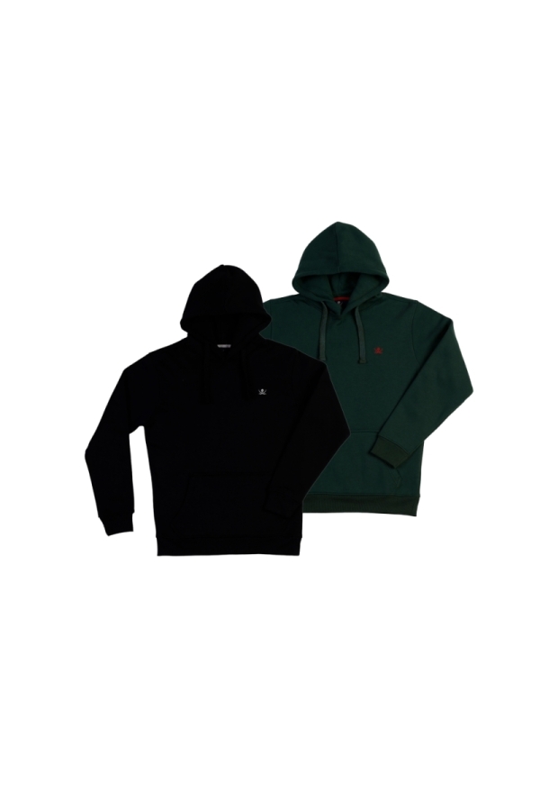 Pack De 2 Sudaderas Cangu  Hombre The Time Of Bocha QI1PK.SUD Negro-V.Bot