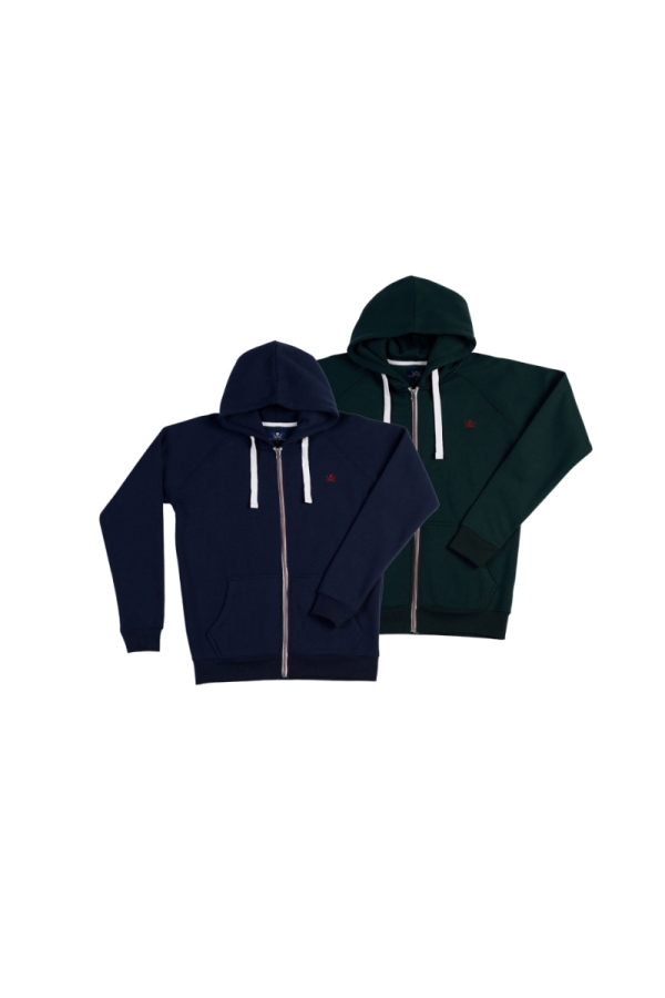 Pack De 2 Sudaderas Zip  Hombre The Time Of Bocha QI1PK.SUD Marino-V.Bot