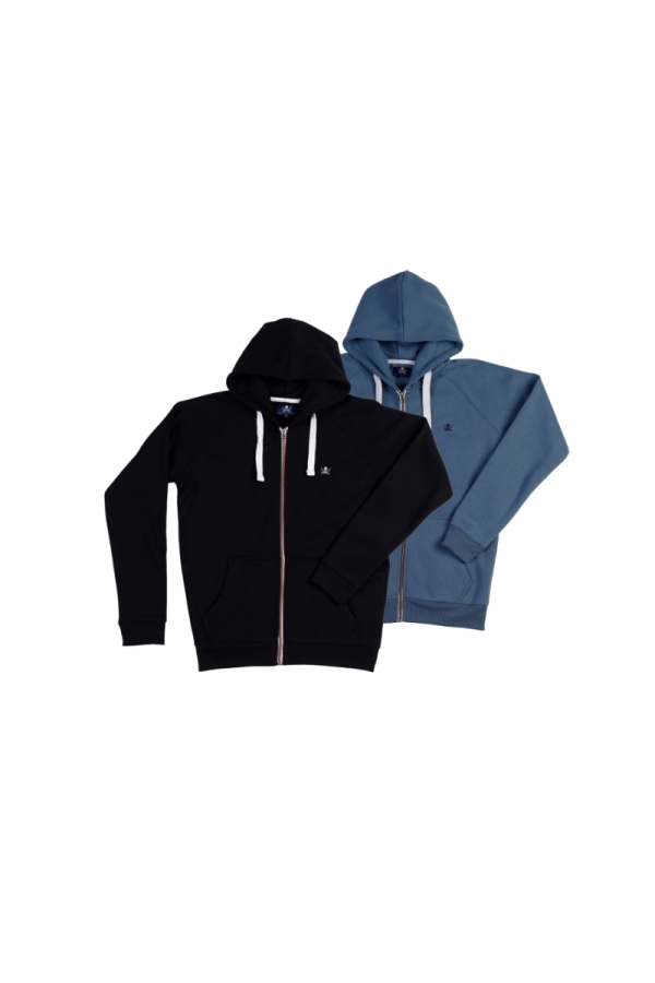 Pack De 2 Sudaderas Zip  Hombre The Time Of Bocha QI1PK.SUD Negro-Azul