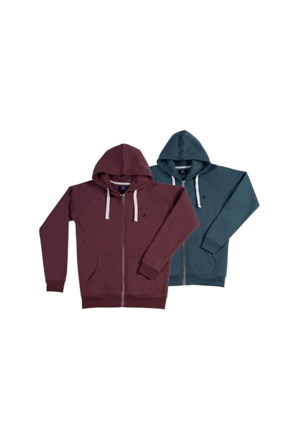 Pack De 2 Sudaderas Zip  Hombre The Time Of Bocha QI1PK.SUD Maquilla-Azul.Sur