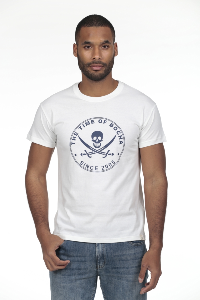 Camiseta Pirata Hombre The Time Of Bocha RV1C01 Blanco