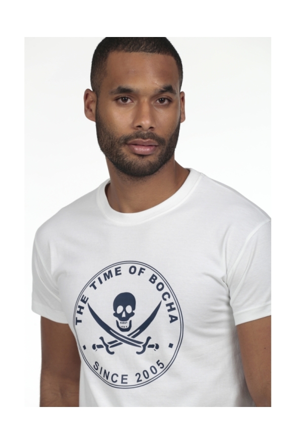 Camiseta Pirata Hombre The Time Of Bocha RV1C01 Blanco