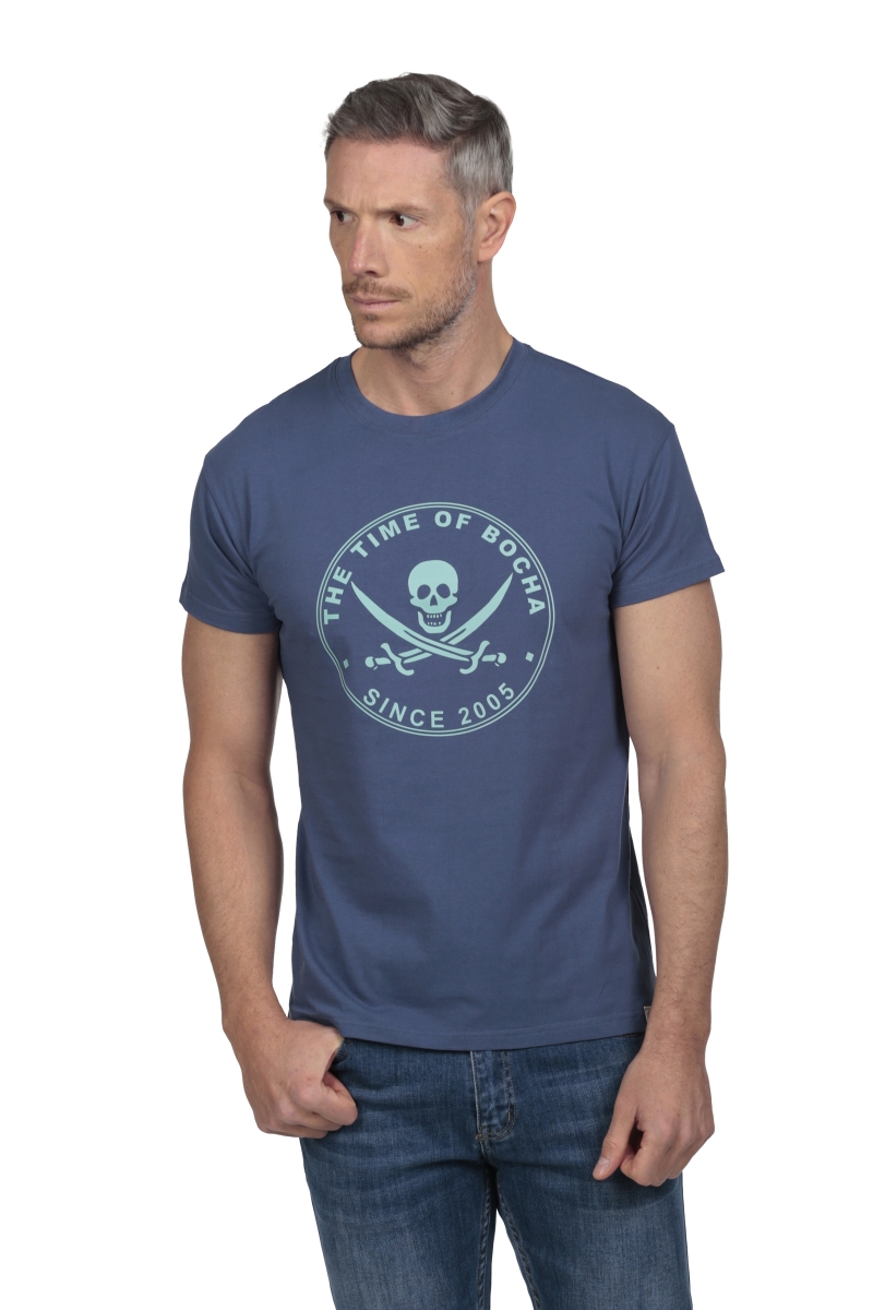 Camiseta Pirata Hombre The Time Of Bocha RV1C01 Denim