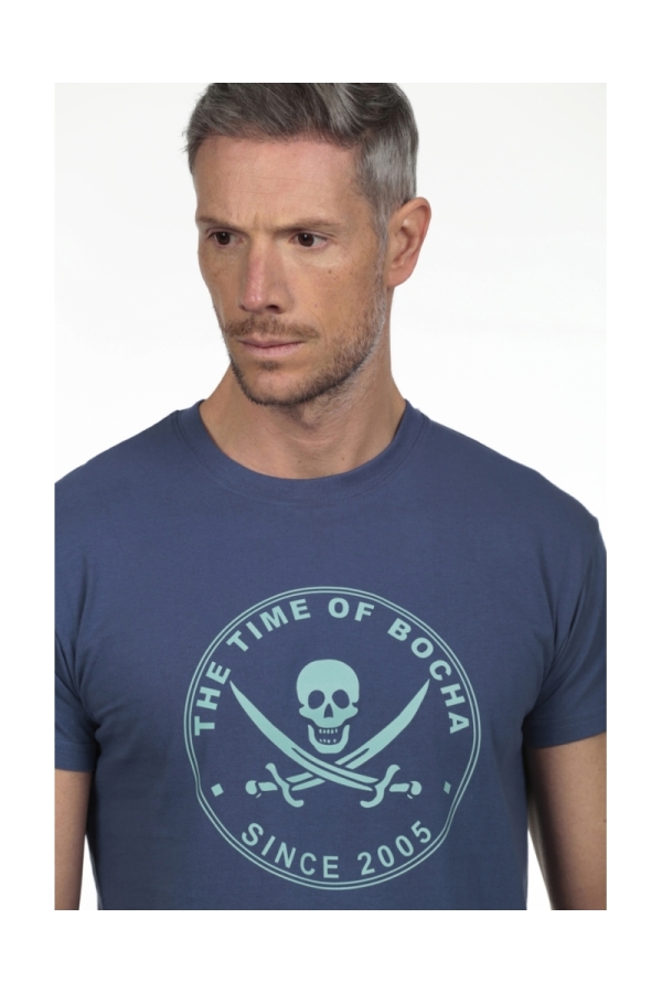 Camiseta Pirata Hombre The Time Of Bocha RV1C01 Denim