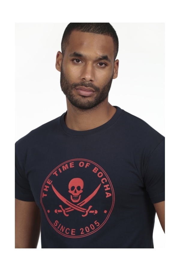 Camiseta Pirata Hombre The Time Of Bocha RV1C01 Marino