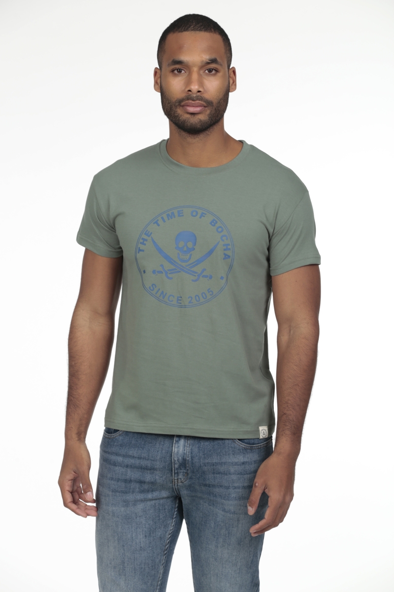Camiseta Pirata Hombre The Time Of Bocha RV1C01 Verde