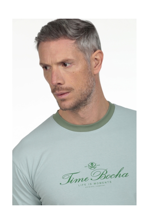 Camiseta Combi Hombre The Time Of Bocha RV1C04 Aloe