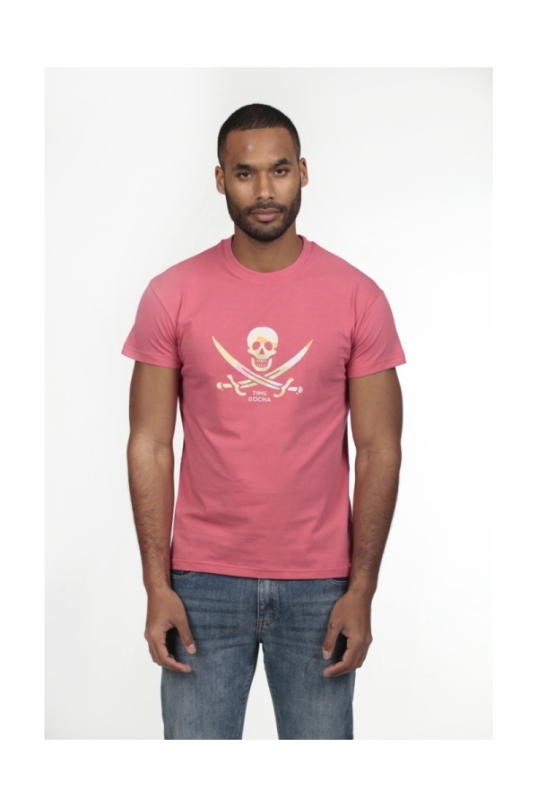 Camiseta Skull Hombre The Time Of Bocha RV1C05 Coral