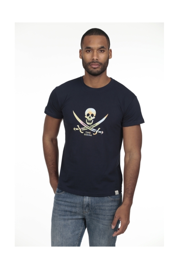Camiseta Skull Hombre The Time Of Bocha RV1C05 Marino