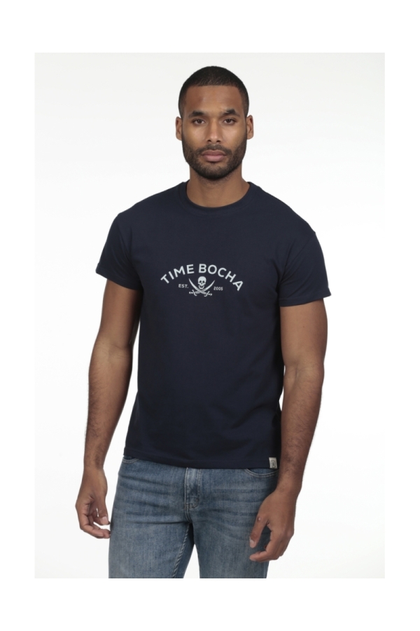 Camiseta 2006 Hombre The Time Of Bocha RV1C07 Marino