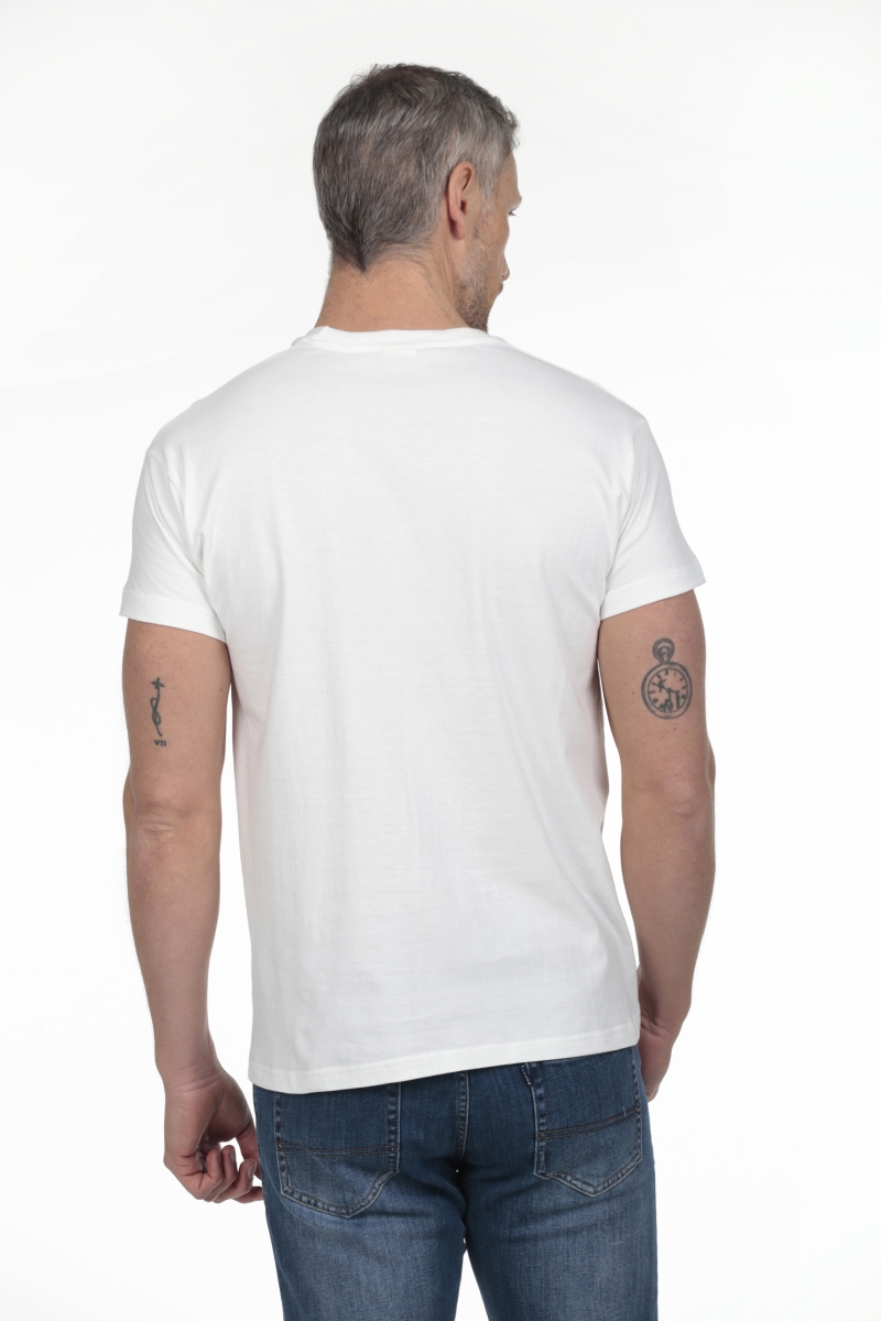 Camiseta Calavera Bico Hombre The Time Of Bocha RV1C09 Blanco 2