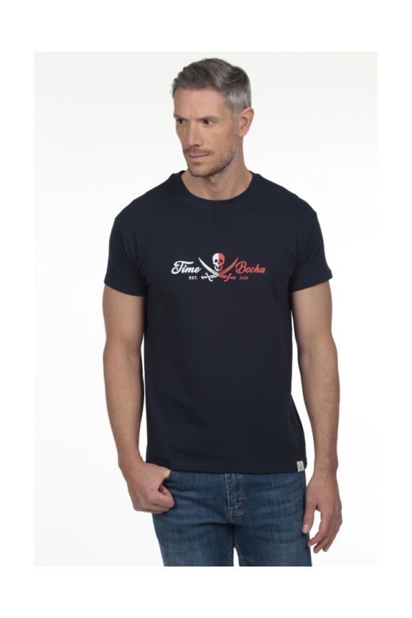 Camiseta Calavera Bico Hombre The Time Of Bocha RV1C09 Marino