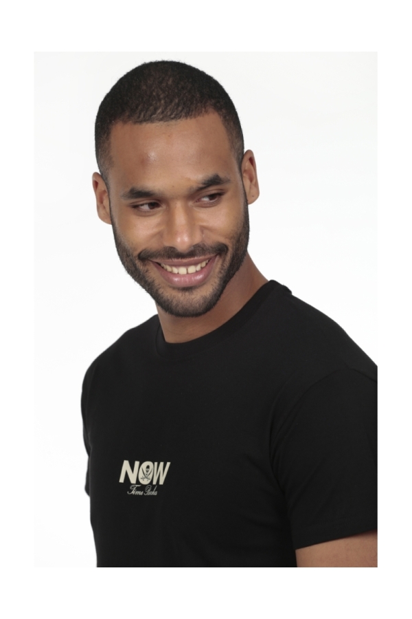 Camiseta Now Hombre The Time Of Bocha RV1C10 Negro
