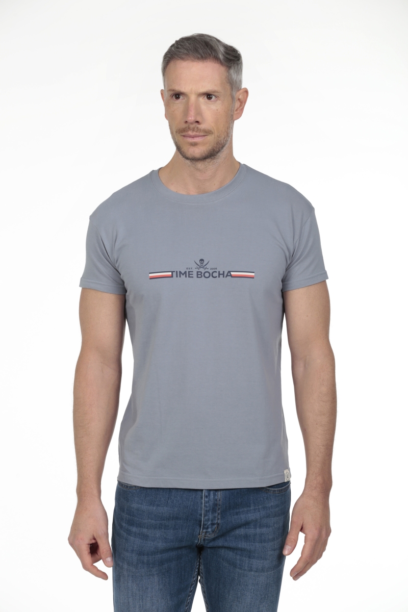 Camiseta Time Bocha Hombre The Time Of Bocha RV1C11 Azul.Vin