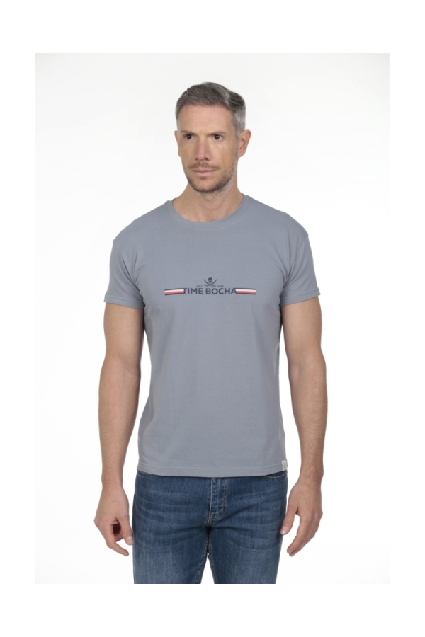 Camiseta Time Bocha Hombre The Time Of Bocha RV1C11 Azul.Vin