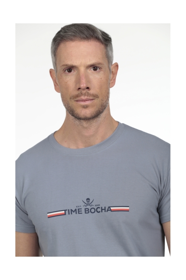 Camiseta Time Bocha Hombre The Time Of Bocha RV1C11 Azul.Vin